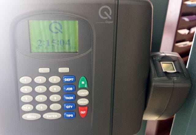 employee biometric time clock